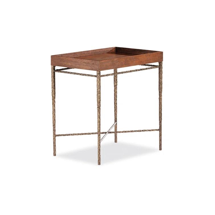 Maitland-Smith Cleve Solid Wood Tray Top End Table