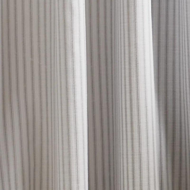 Martha Stewart Ticking Stripe Indigo Tier & Valance Set