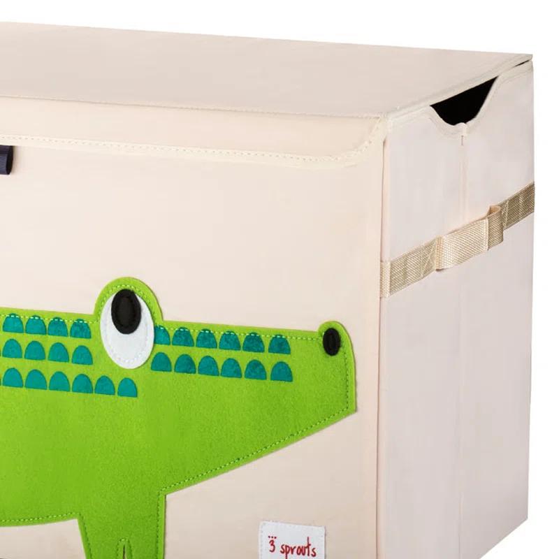 3 Sprouts 3 Sprouts  - Toy Chest Storage Box for Kids Playroom, Crocodile