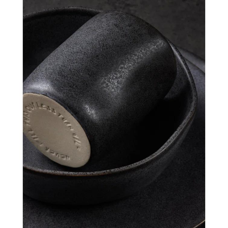 Stone by Mercer Project Hekonda Debossed 32-Piece Dinnerware Set Stoneware