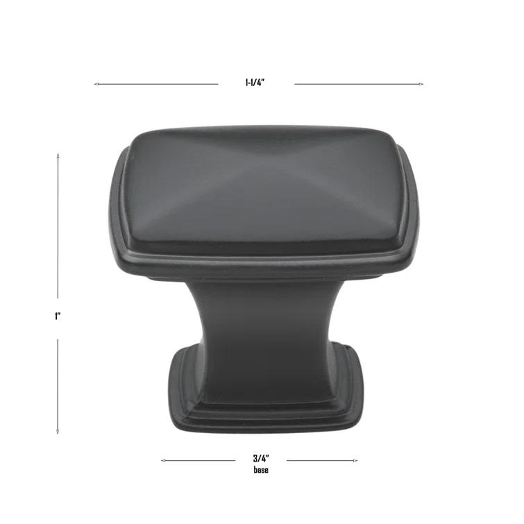 GlideRite Hardware Deco 1 1/4" Length Square Knob