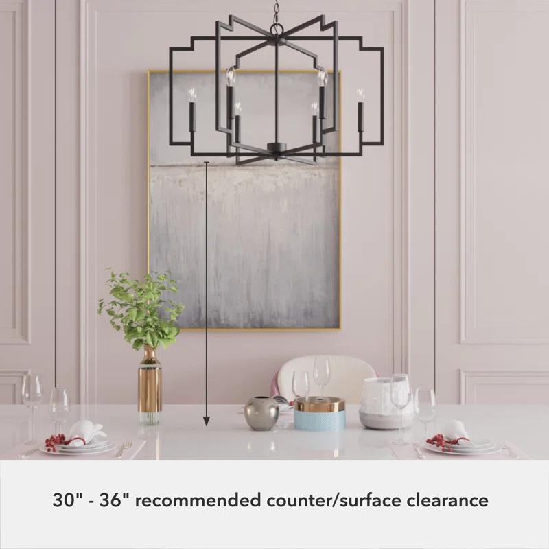 Hunter Fan Hunter 30 Inch Zoanne 6 Light Chandelier Ceiling Light Fixture