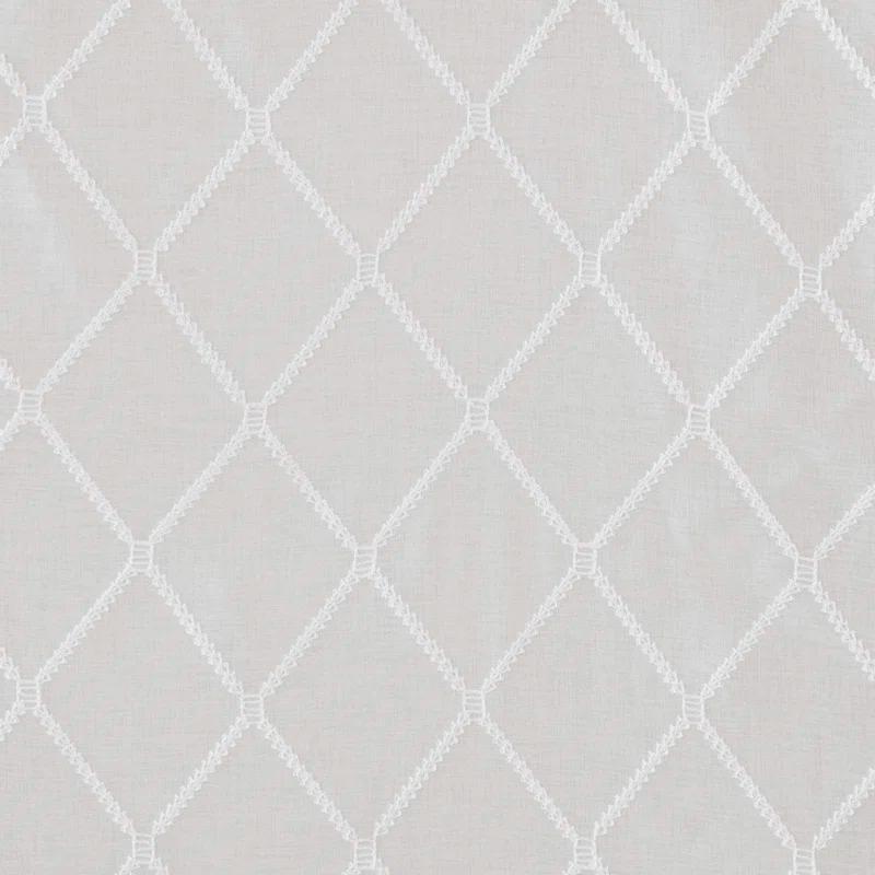 Madison Park Irina Diamond Sheer Embroidered Waterfall Valance