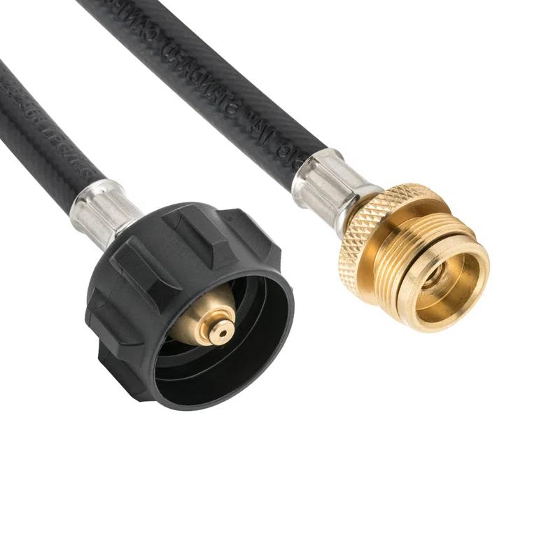 Royal Gourmet Royal Gourmet 5 Feet Propane Hose Adaptor, 1 Lb Portable Appliance to 20 Lb Lp Tank Converter with Type 1 Connection, Black