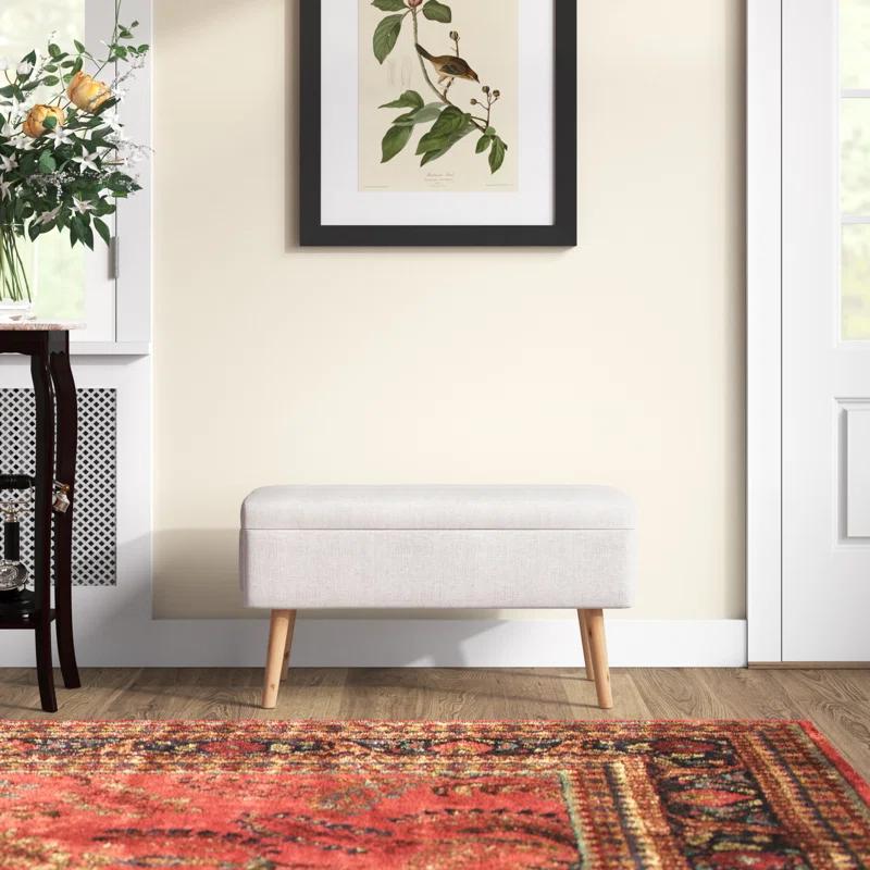 Mercury Row® Beyers Fabric Upholstered Storage Bench
