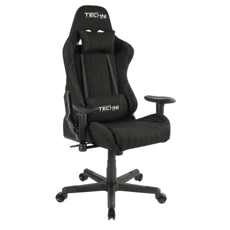 Techni Sport Techni Sport Adjustable Reclining Ergonomic Swiveling PC & Racing Game Chair in Black