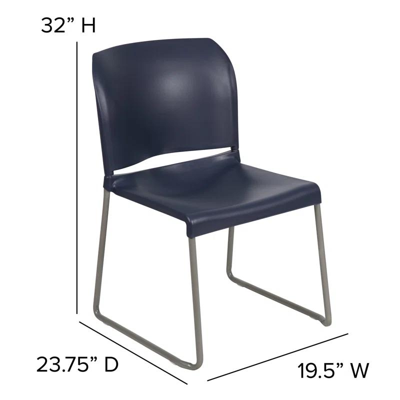 Flash Furniture Brielle Contoured Sled Base Stackable Waiting Room Chairs (Set of 5)