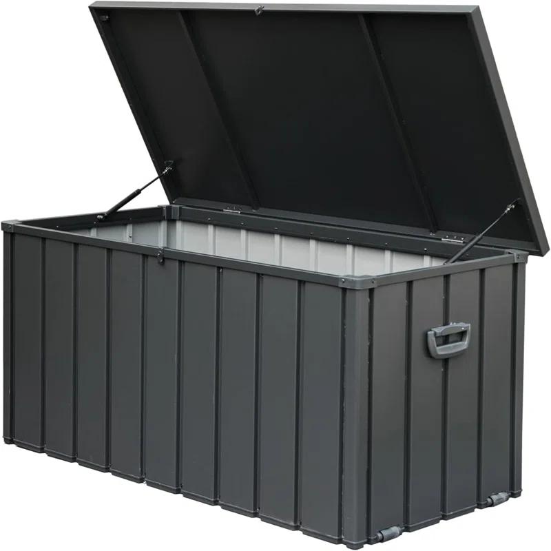 Tryimagine 160 Gallon Outdoor Storage Deck Box Waterproof, Large Patio Storage Bin For Outside Cushions, Throw Pillows, Garden Tools, Lockable