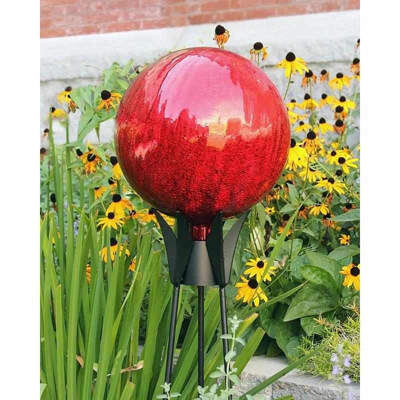 Winston Porter Madore Glass Abstract Gazing Ball