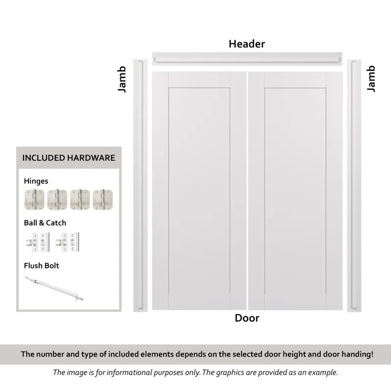 Smart Pro 207 Solid Manufactured Wood and Glass Paneled French Door