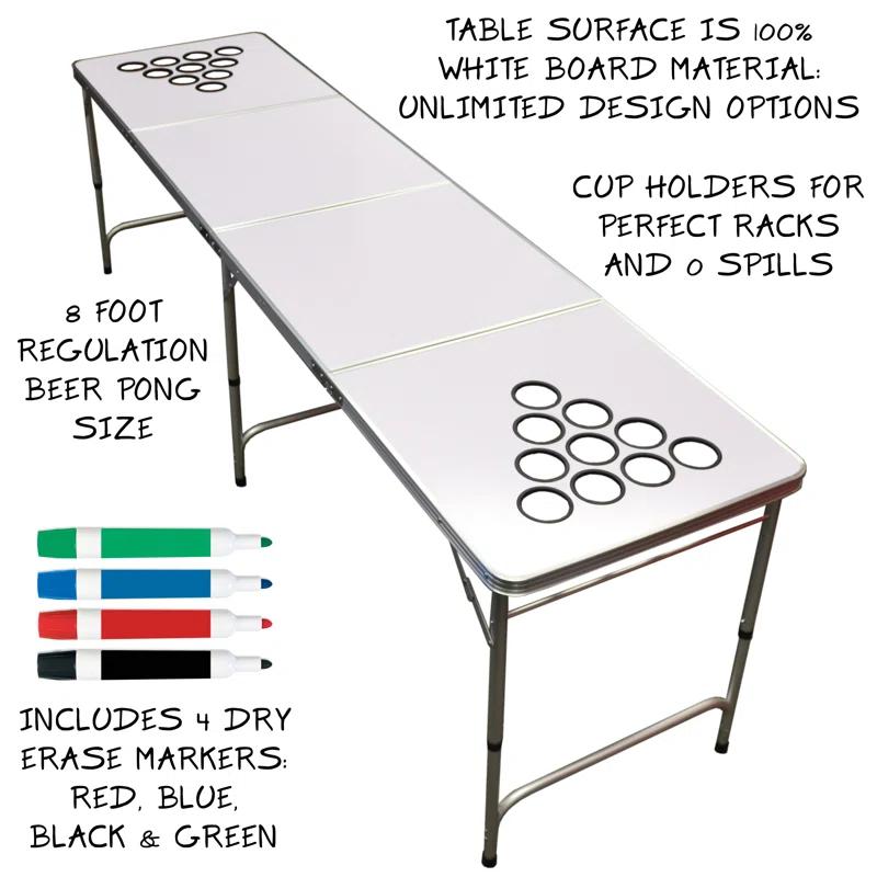 GoPong GoPong 8-Foot Customizable Dry-Erase Beer Pong Set