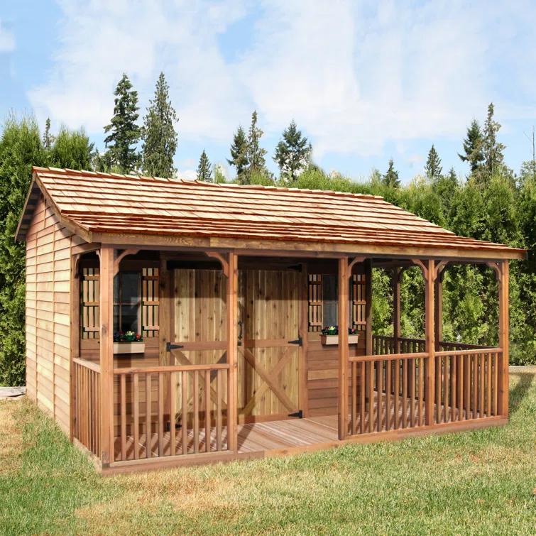 Cedarshed Farmhouse Western Red Cedar Wood Storage Shed
