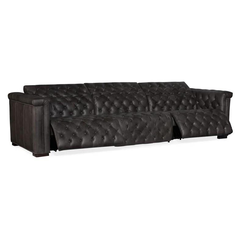 MS 124'' Leather Power Reclining Sofa