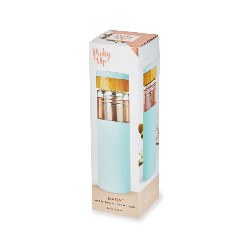 Pinky Up Dana Glass Travel Infuser Mug in Lavender