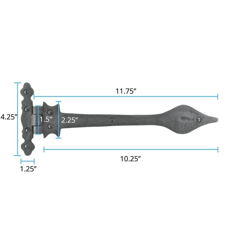 Doors Spear Tip Wrought Iron Strap Hinge