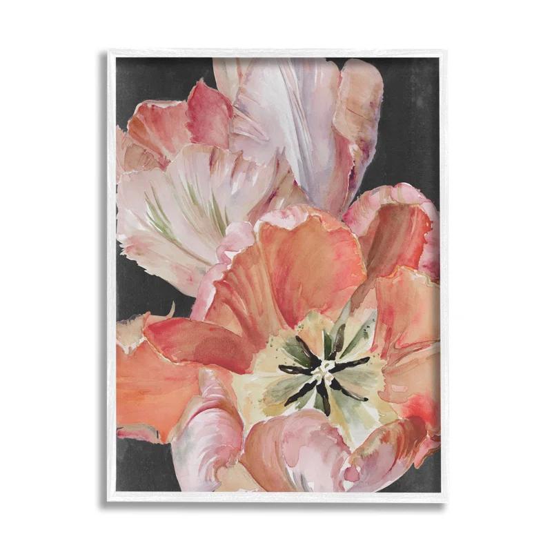 Stupell Industries " Pink Hibiscus Petals Blooming " by Jennifer Paxton Parker Painting Print