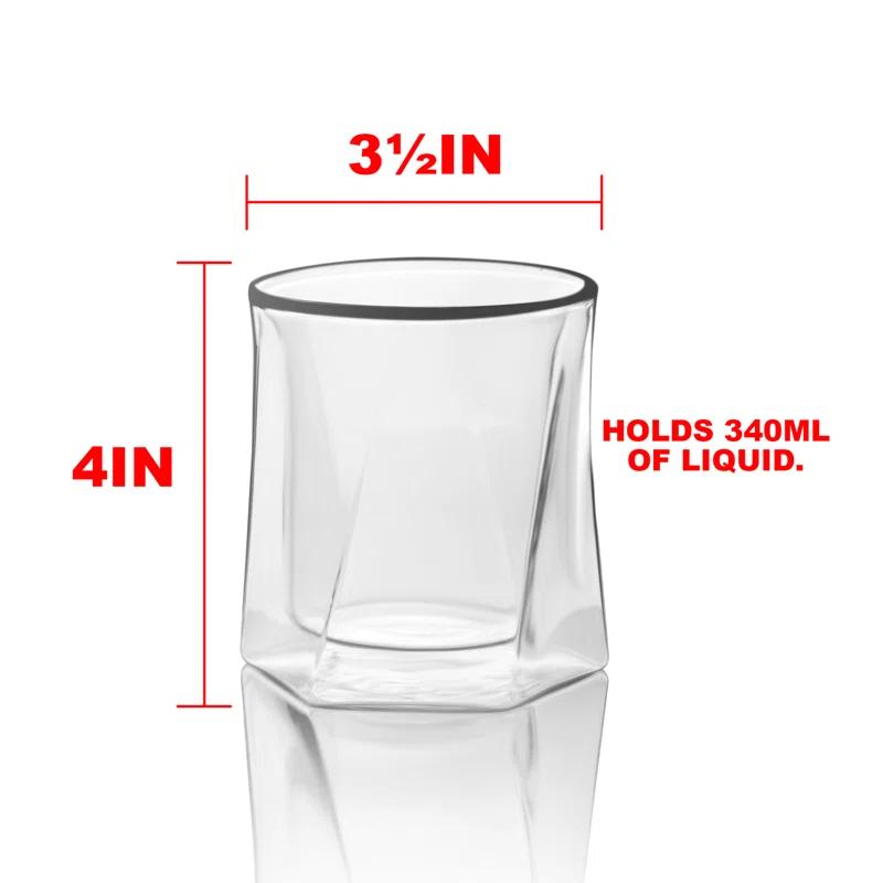 Lemonsoda Lemonsoda Double Wall Hexagon Whiskey Glasses