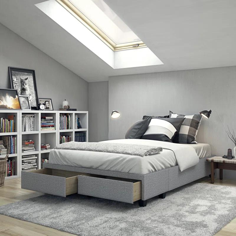 Boyd Sleep Boyd Modena Upholstered Linen Platform Storage Bed