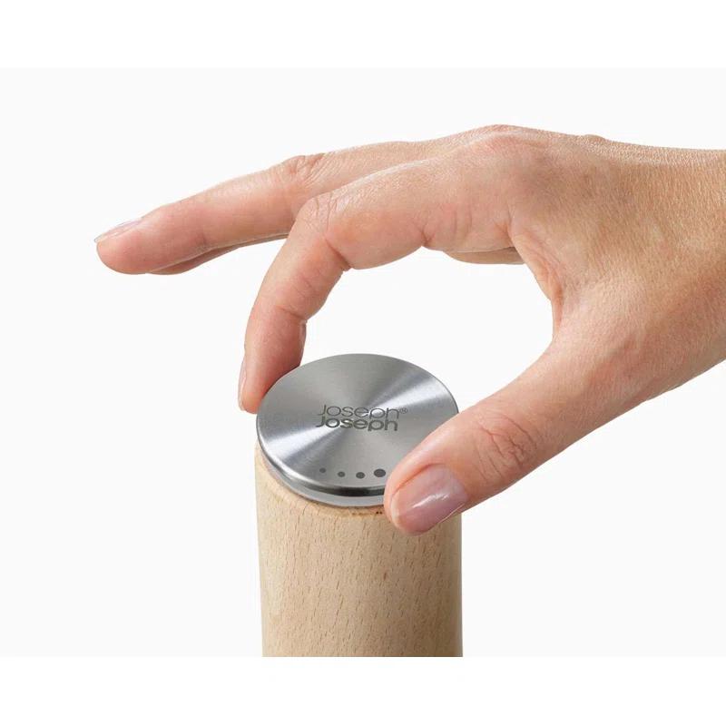 Joseph Joseph Joseph Joseph Milltop No-spill Beechwood Salt Mill