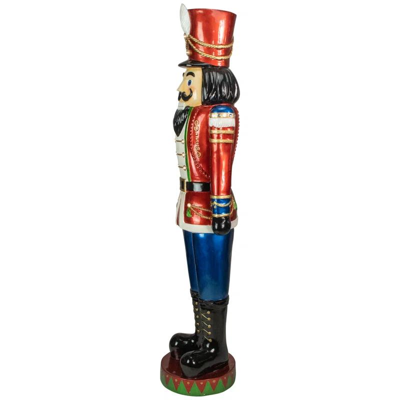 Northlight Seasonal 75" LED Lighted Metallic Jeweled Commercial Grade Fiberglass Christmas Nutcracker