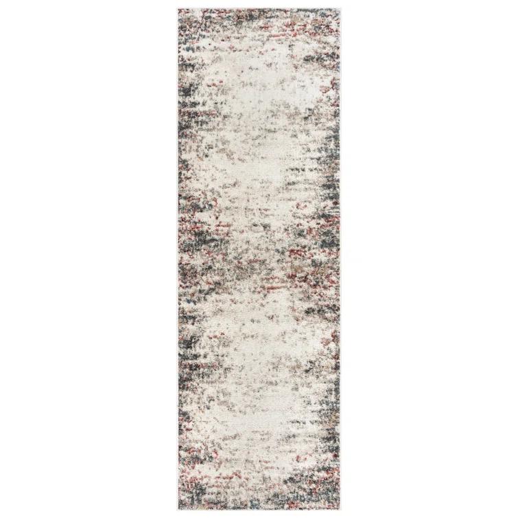 Bungalow Rose Maia Emne Modern Abstract Ivory Multi Polypropylene Area Rug