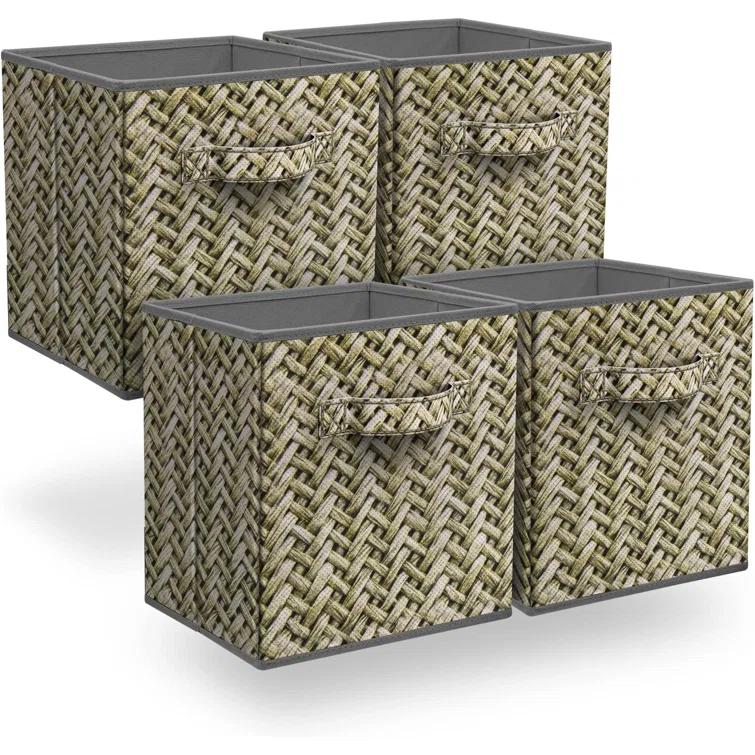 Sorbus Sorbus 4 Pack 11" Foldable Fabric Storage Cube Bins with Handles
