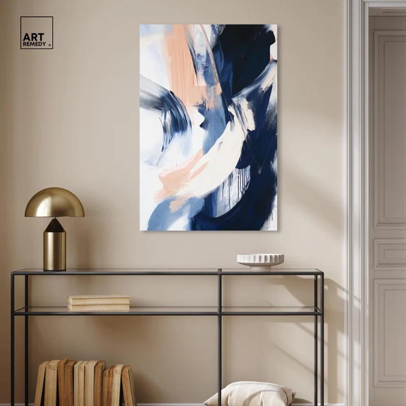 Art Remedy Windswept Blue I Canvas Blue Abstract Art by Art Remedy