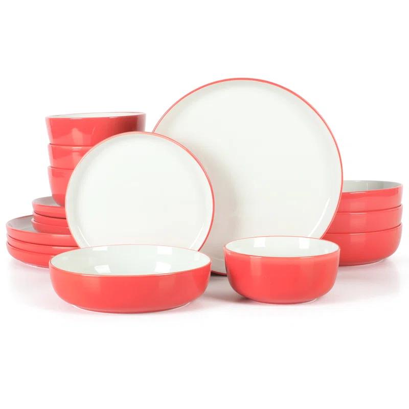 Sur La Table Kitchen Essentials Dinner Theatre 16 Piece Porcelain China Dinnerware Set - Service for 4