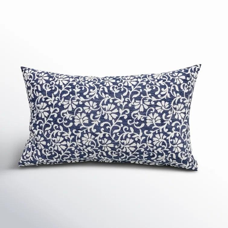 Liza Pillow Cover & Insert Rectangle in Blue/White (Set of 2)