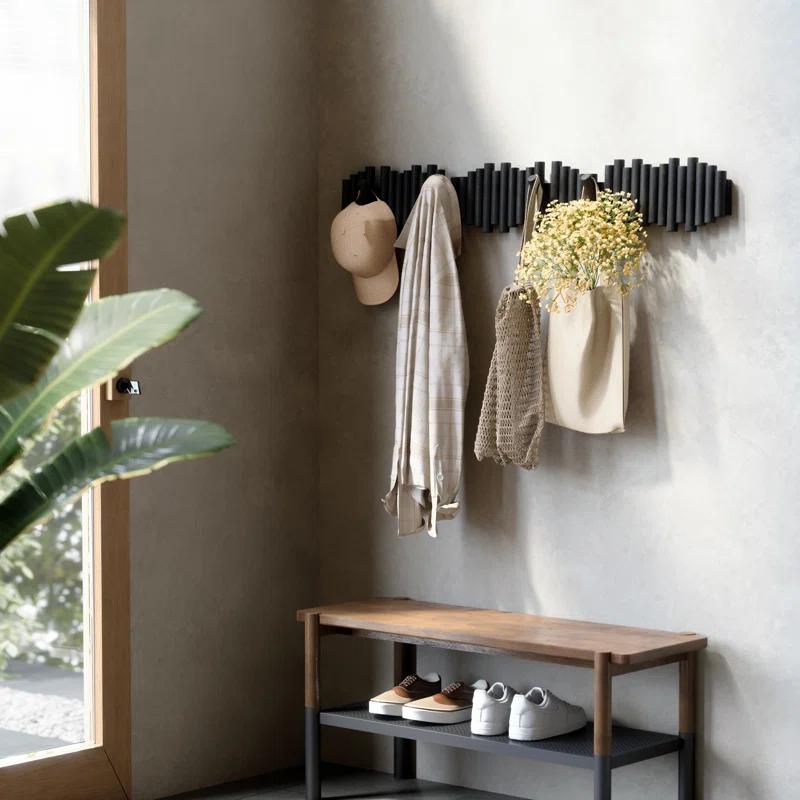 5 - Hook Solid Wood Coat Rack