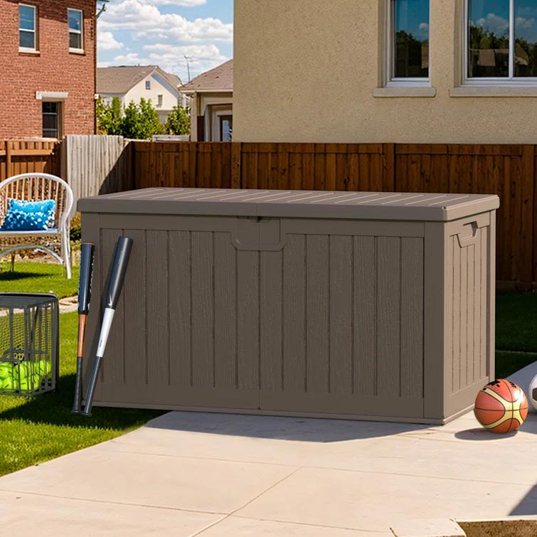 Patiowell 230 Gallons Water Resistant Resin Lockable Deck Box