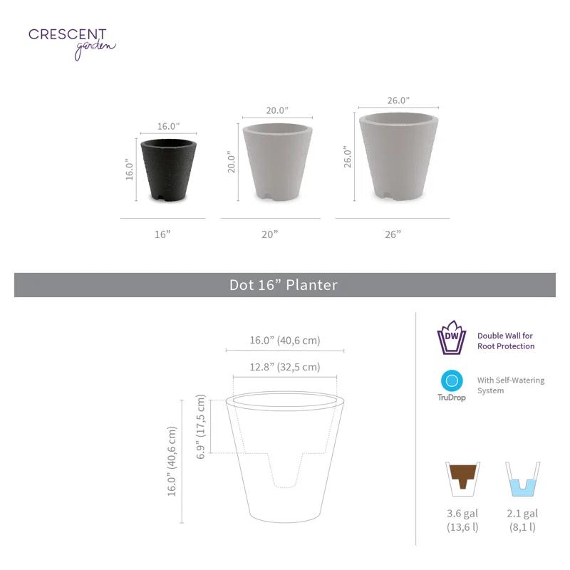 Crescent Garden Dot Planter Pot