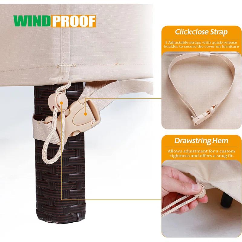 Premium Waterproof Outdoor Patio Round Table Cover: Latest Rip-Stop Fabric, 3-Year Warranty