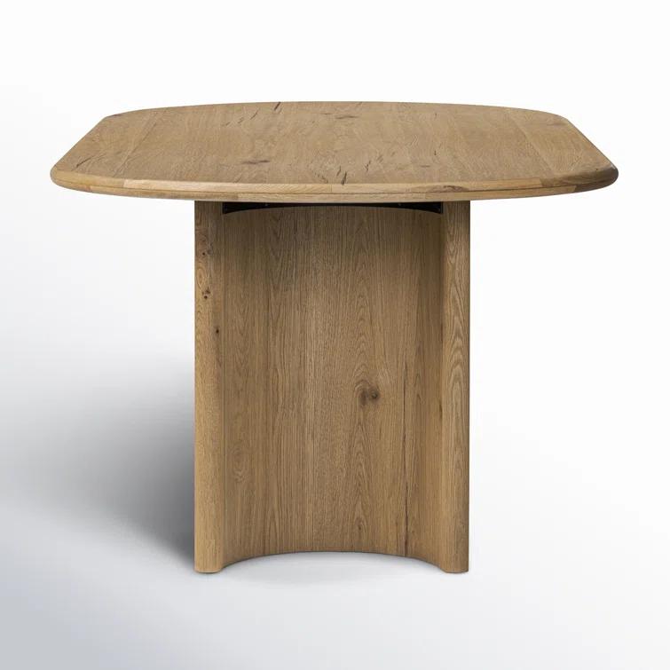 Worn Oak Veneer Oval Extendable Dining Table