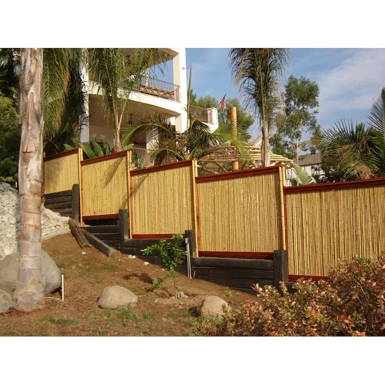 Backyard X-Scapes Natural Bamboo Fencing Decorative No Dig Fence Panels 3/4" D
