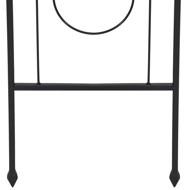 Winston Porter Avonlee Black Steel Arched Garden Trellis for Climbing Plants (Set of 2)