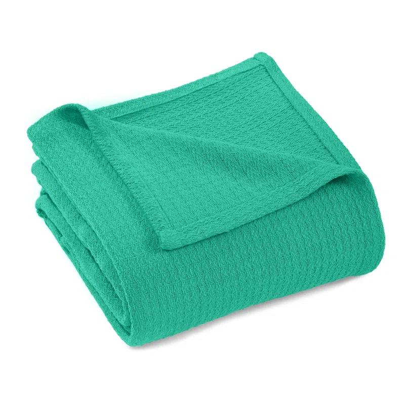 Superior Waffle Weave Honeycomb Knit Soft Textured All-Season Cotton Blanket