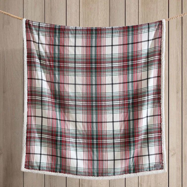 Eddie Bauer Eddie Bauer Printed Flannel/Sherpa Throw Blankets