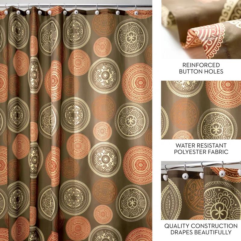 iDesign Bazaar Geometric Shower Curtain