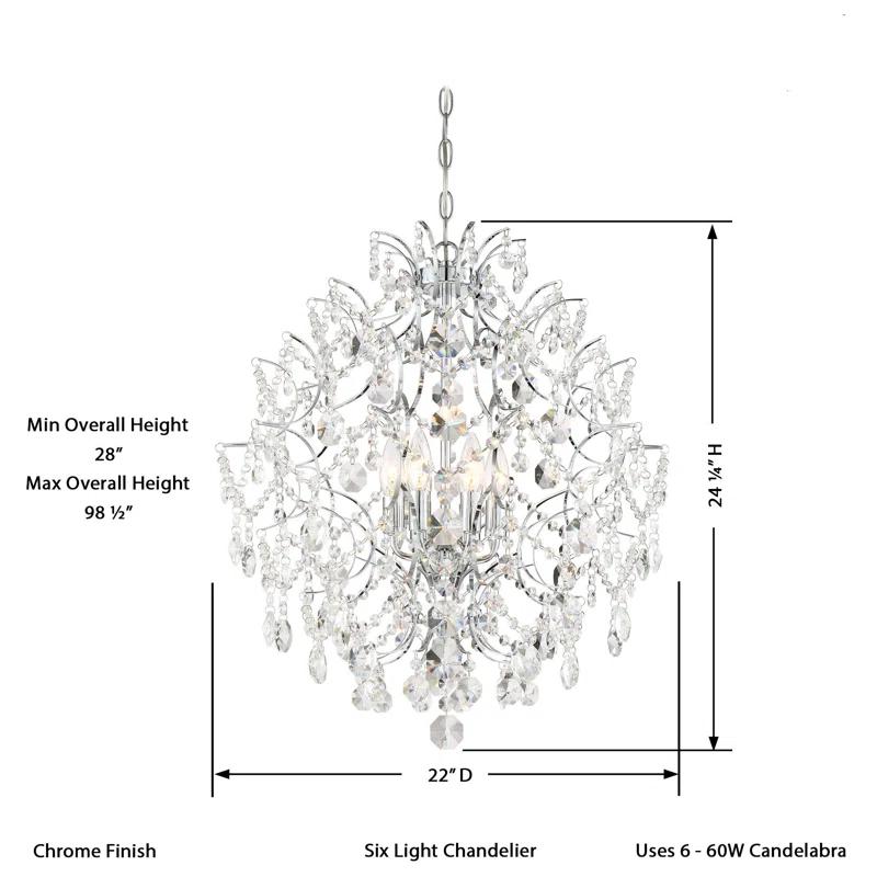 Minka Lavery Isabella's Crown 6 - Light Dimmable Globe Chandelier