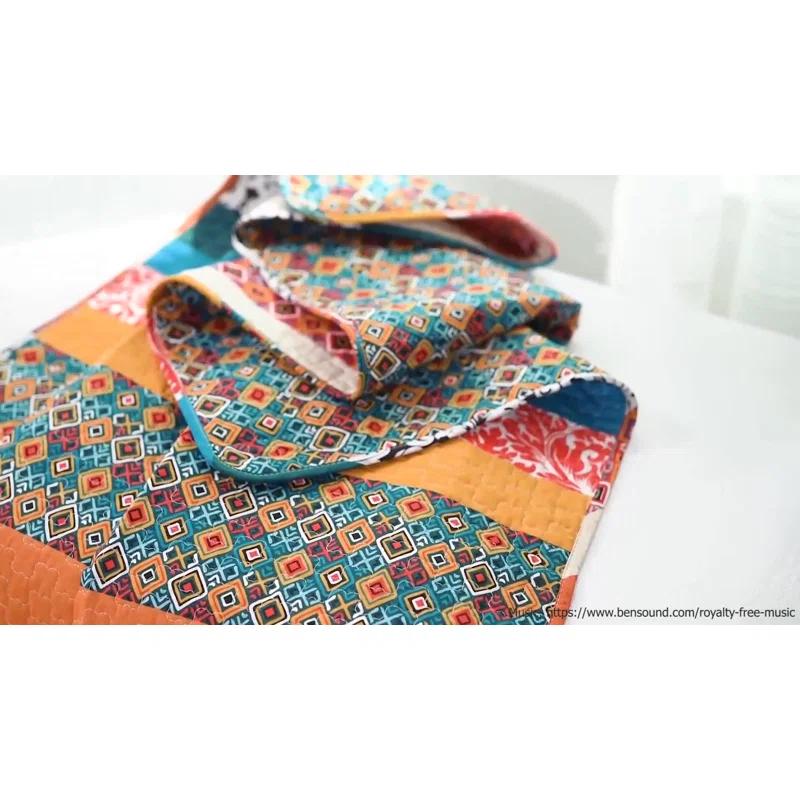 Boho Stripe Cotton Blanket