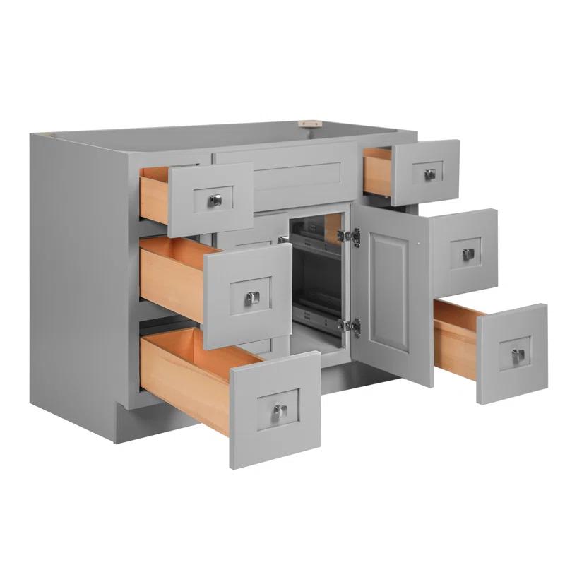 Design House Brookings 48 Inch Bathroom Vanity, Ready to Assemble, Solid Wood, Sherwin Williams – Design House, 599001-