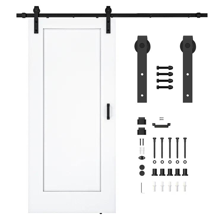 ANZZI ANZZI 1 Patio Wood Finish Barn Doors - Durable, Sleek Design, Easy Installation - Hardware Kit Included - Perfect For Indoor & Outdoor