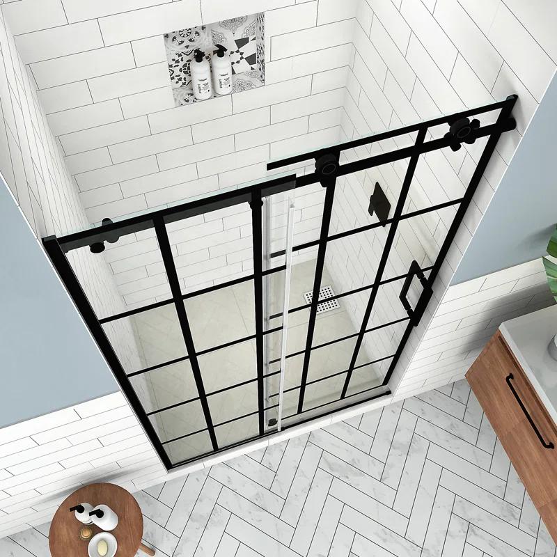 Aston SDR984WFS4880R Kamaya XL 44-48" W x 80" H Single Sliding Frameless with StarCast by EnduroShield