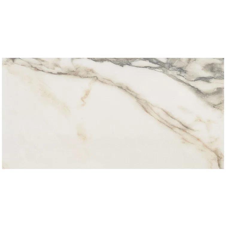 Bond Tile 12" x 24" Polished Marble Look Porcelain Floor and Wall Tile