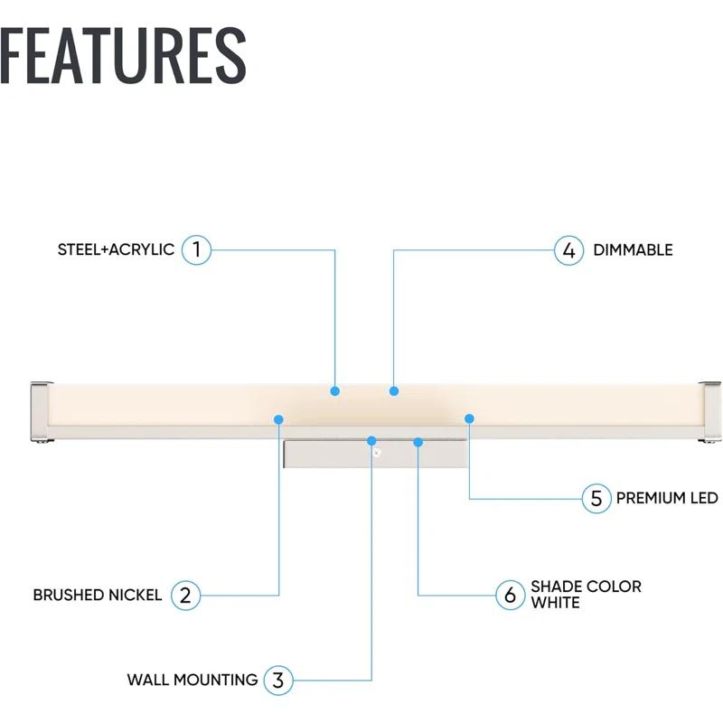 36" Dimmable LED Bath Bar Light