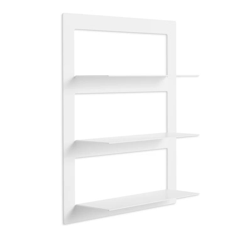Blu Dot Shwall 3 Piece Powder Coated Metal Tiered Shelf