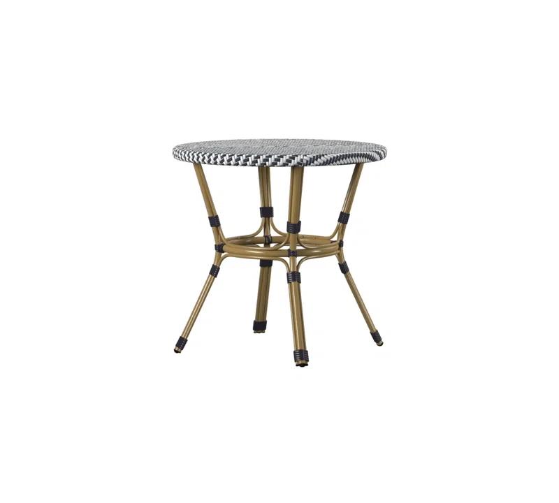 Longshore Tides Wilburg Round Wicker/Rattan Outdoor Bistro Table