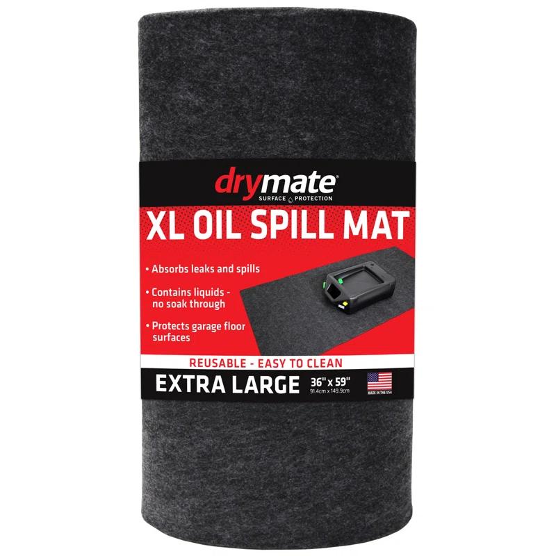Drymate Oil Spill Mat, Protects Garage Floor, Absorbent, Waterproof, Reusable, Washable