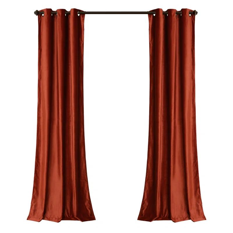 Lush Decor Prima Velvet Solid Velvet Room Darkening Curtain Pair (Set of 2)